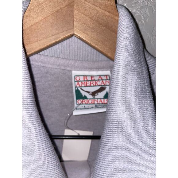 1980s Vintage Screenmates Great American Originals Gray Polo Shirt Blank VTG 80s - Picture 5 of 9